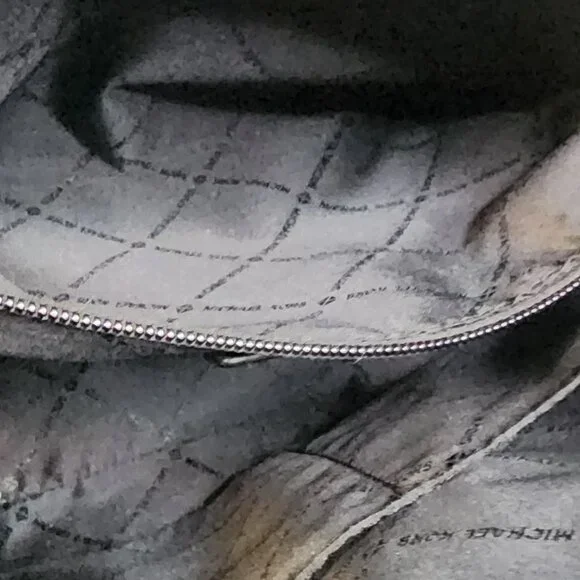 Michael Kors Emmy Dome Black Saffiano Leather Large Satchel w/ Rose Gold Tone - Picture 9 of 11